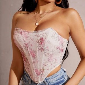 Floral corset top